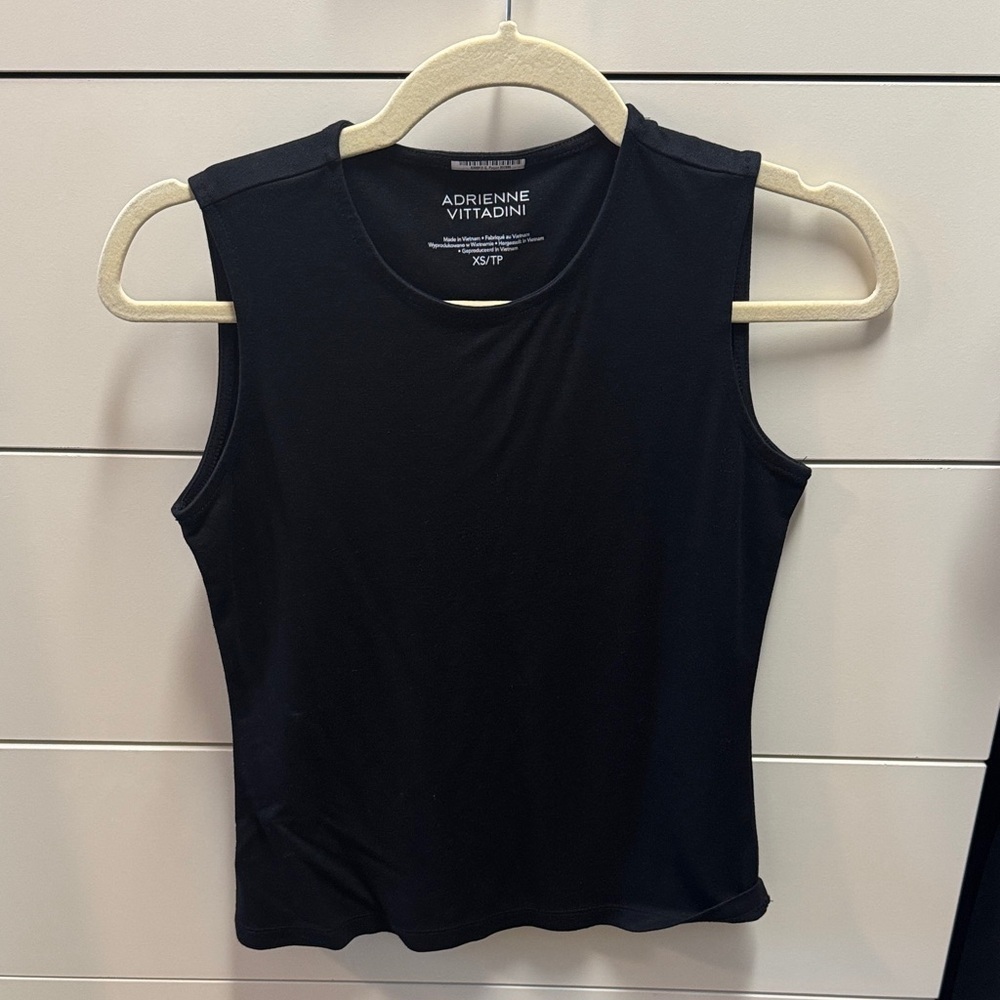 Adrienne Vittadini Classic Black Muscle Tee